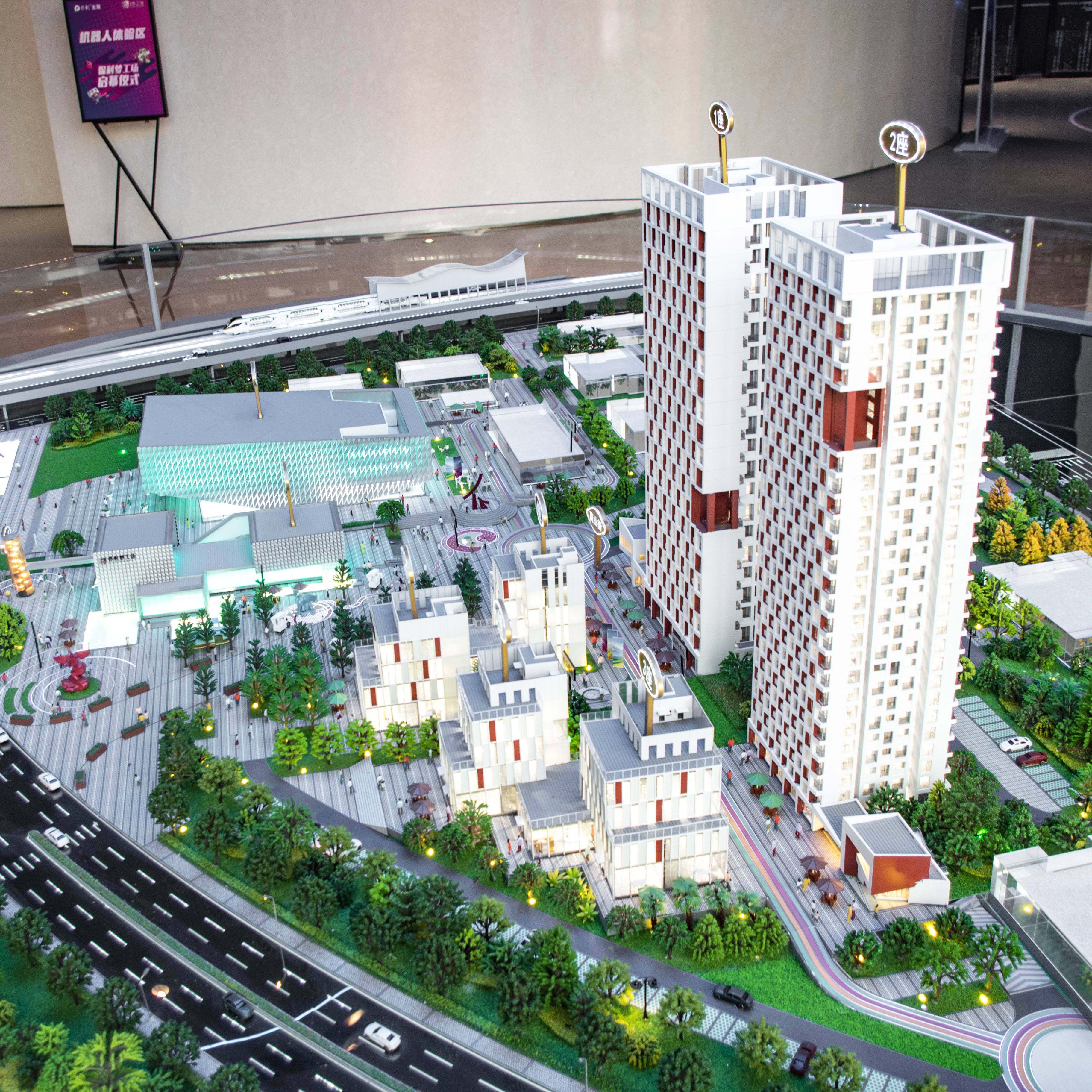 Customized Plastic Office Building Model Skyscraper One-Stop Business Office Design And Production Service For Apartments