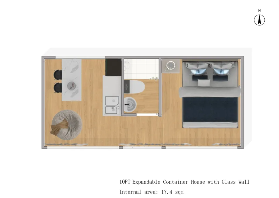 Factory CE Certified 40FT Double-Wing Portable Mobile Modular Expandable Container House