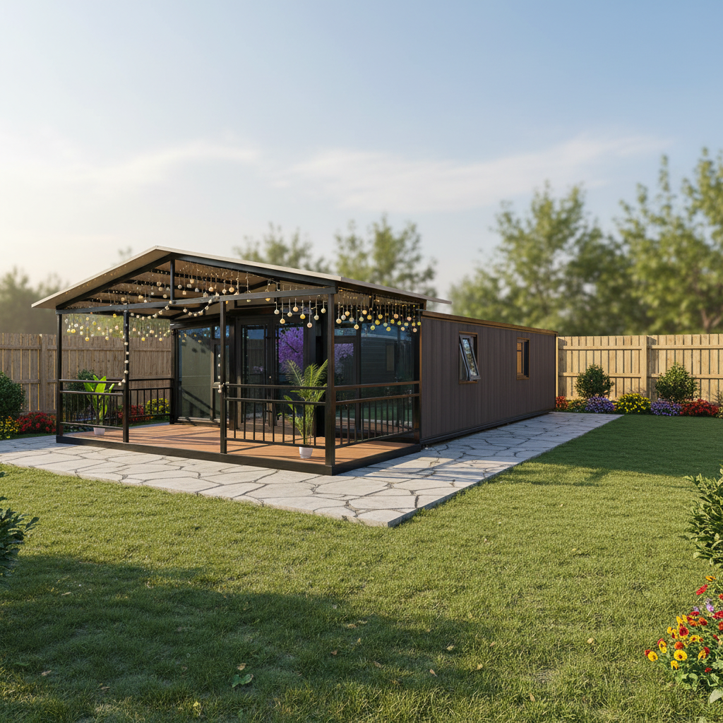 Portable Luxury Modular Homes 20ft 40ft Expandable Steel Container 1-2 Bedroom Tiny Villas Prefabricated Luxury Housing