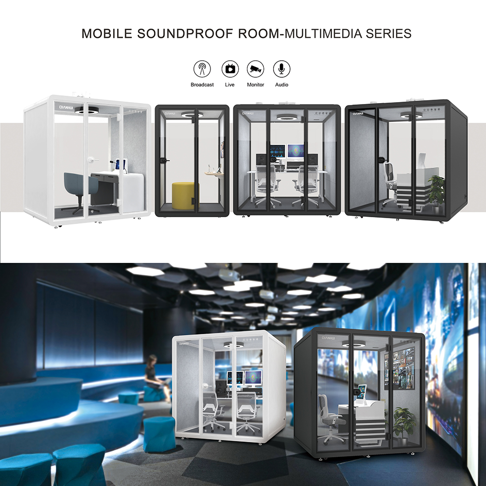 Customized for Educational Application Soundproof Booth Soundproof Mini Classroom Booth Online Learning Pod with Power Supply