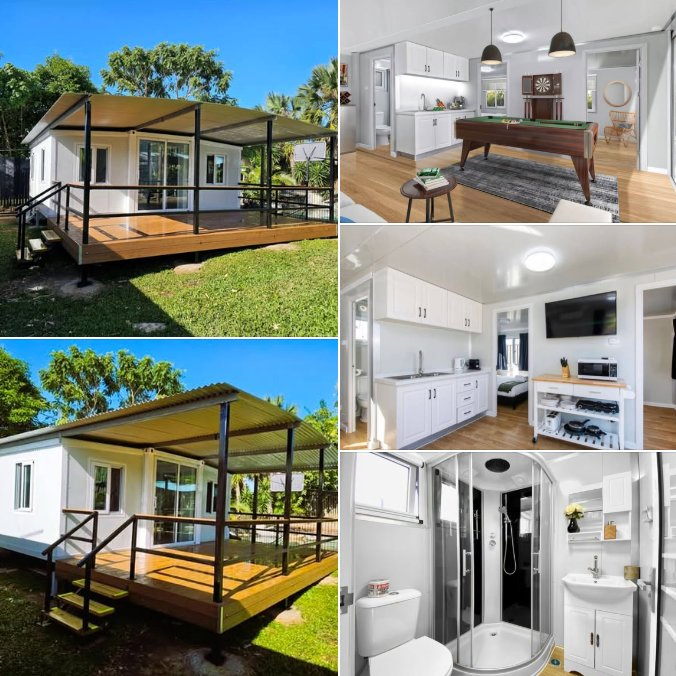 Insulated Three Bedroom High Ceiling Prefab Prefabricated Cabin Home Modular Tiny Expandable Container House