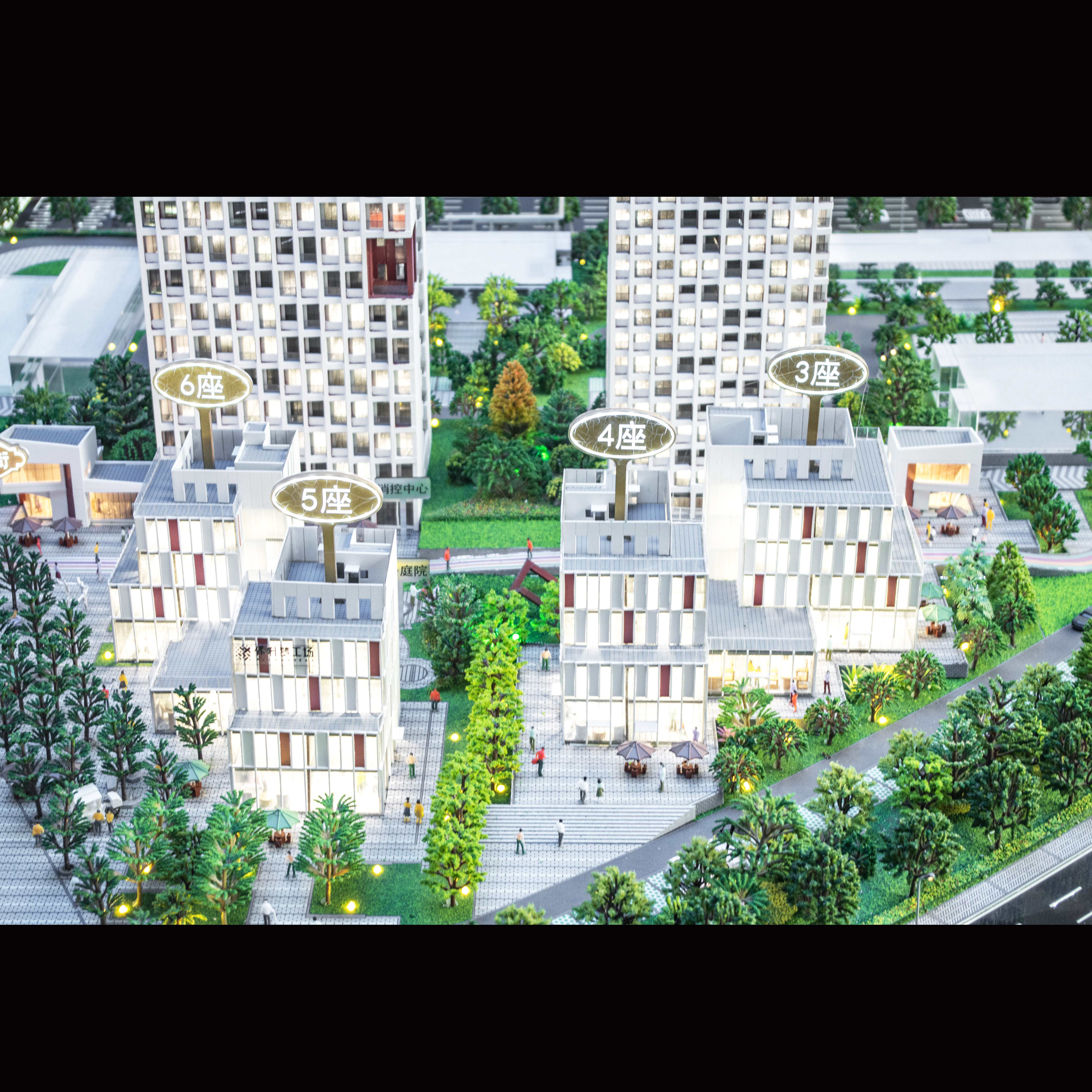 Customized Plastic Office Building Model Skyscraper One-Stop Business Office Design And Production Service For Apartments