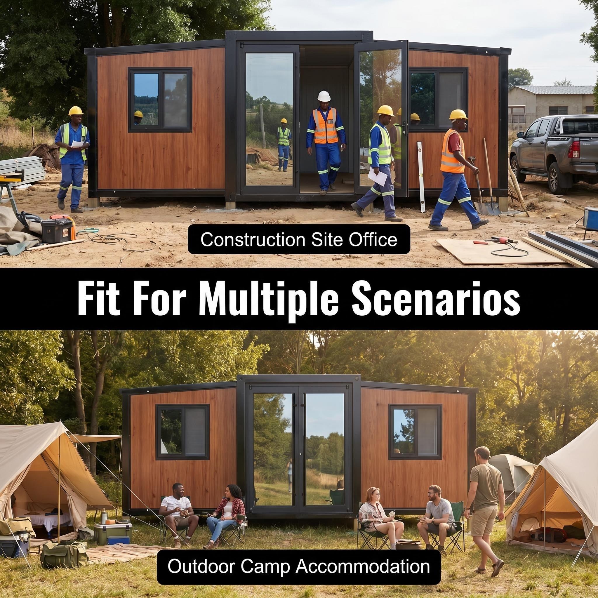 20FT 40FT Expandable Steel Structure Container House Modular Prefab Quick Assembly Insulated Portable Mobile Office Building