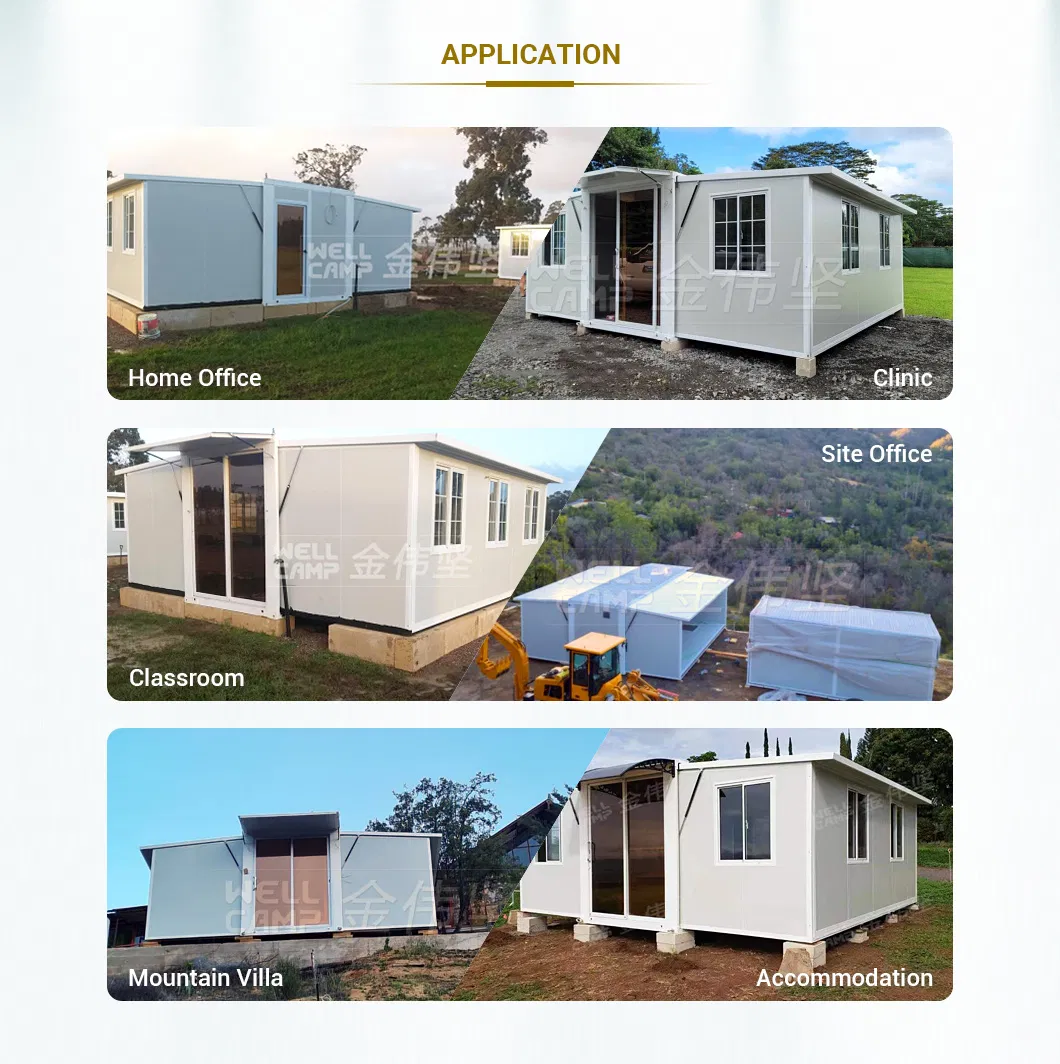 Container House Expandable Prefabricated House China 20FT 40FT Portable Cabin Movable Modular Flat Pack Container House Supplier Factory Foldable Tiny Home