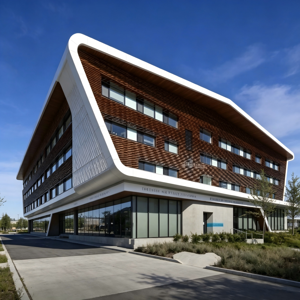 Corporate Office Building Prefab Multi-level Steel Frame Building Fire Resistance High Wind Resistance Custom Size For Office