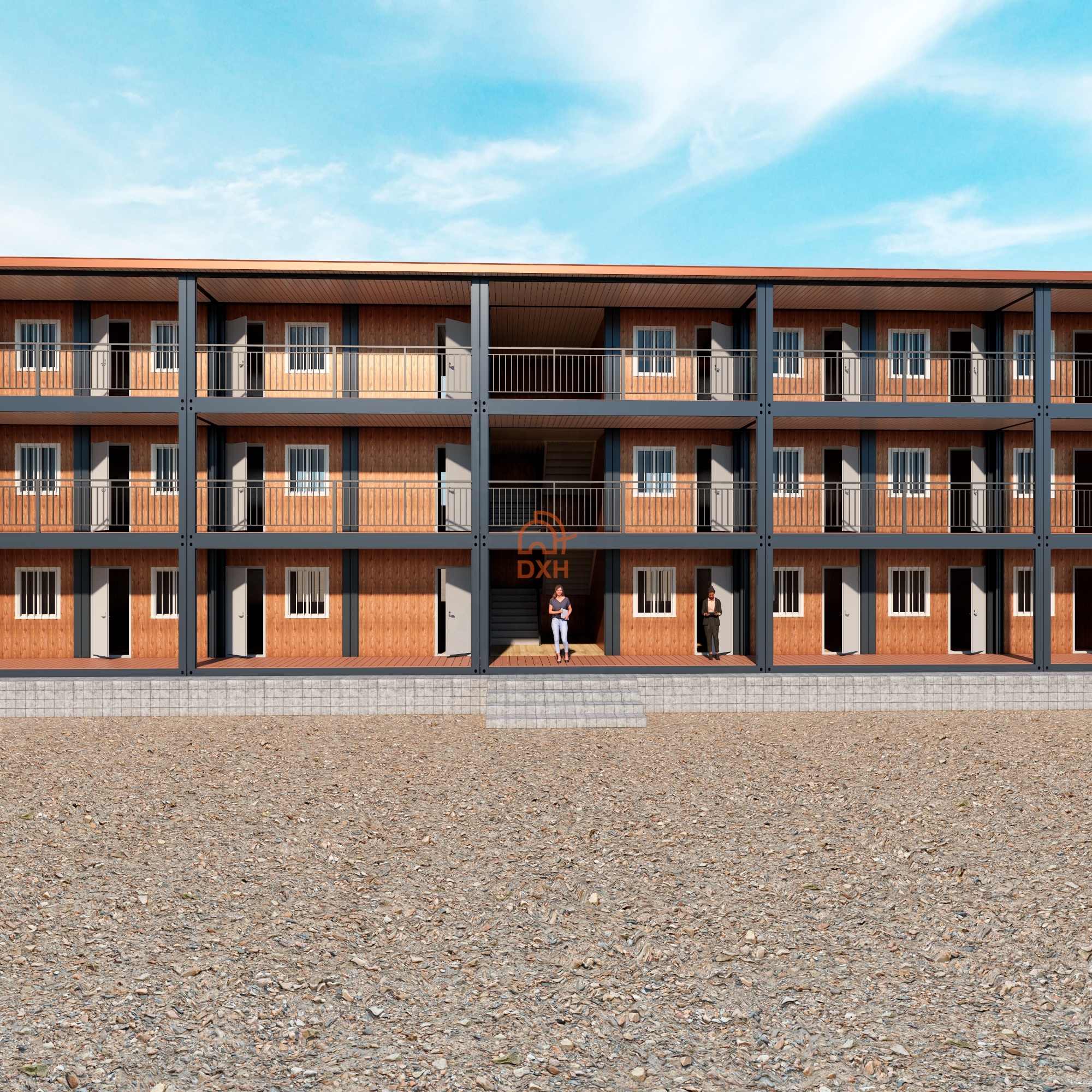 Customized 3 Storey Easy Assembly Prefab Camp Office Detachable Container House School Classroom Student Dormitory Building