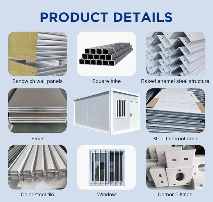 Detachable China Portable Integrated Movable Modular Office Building Luxury Prefabricated Container House Steel Sandwich Panel
