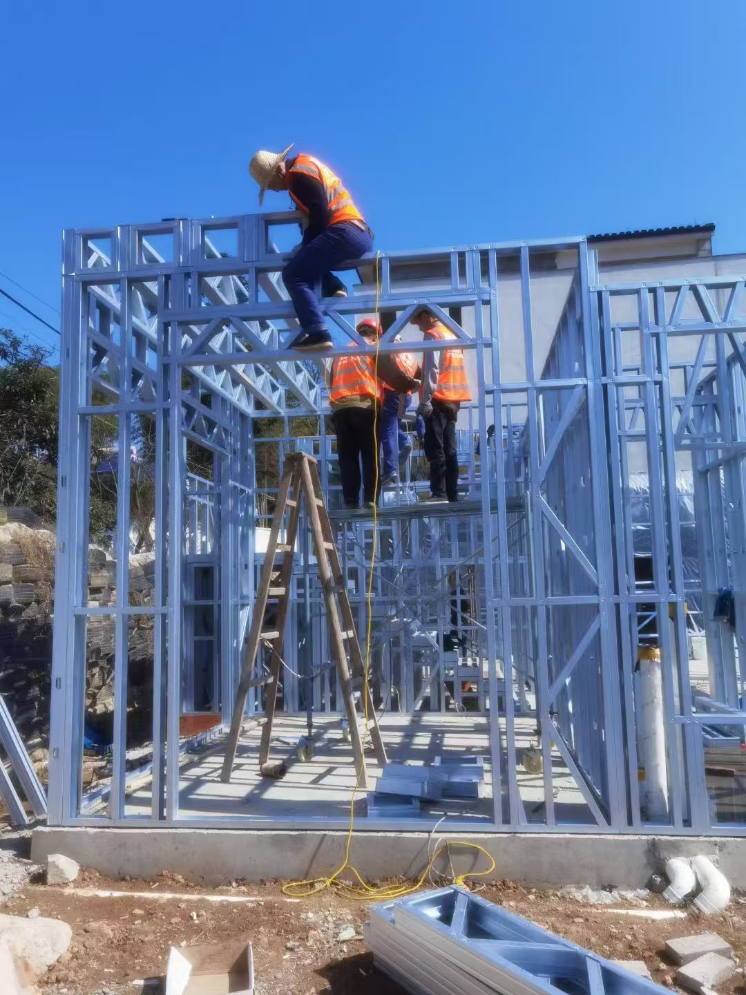 Luxury Modern Modular Prefabricated Light Steel Frame 2 Storey Residential Villa &amp; Office Building Hotel Easy Assembly