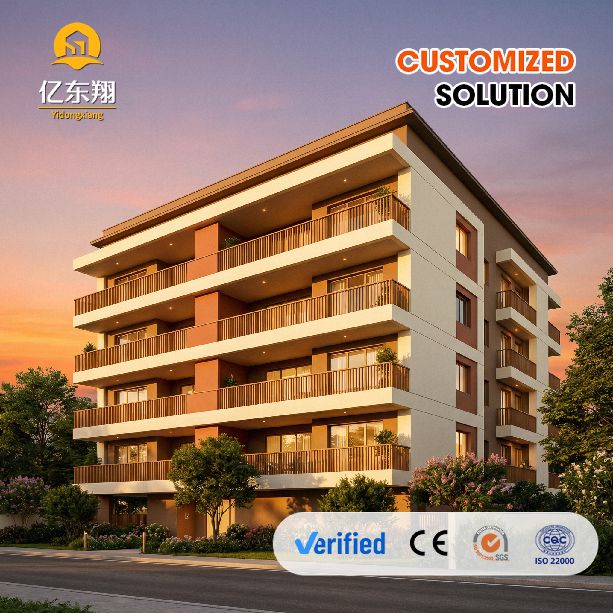 Contemporary Multi-story Steel Frame Prefabricated Apartment Building With Modern Design For Urban Living Space