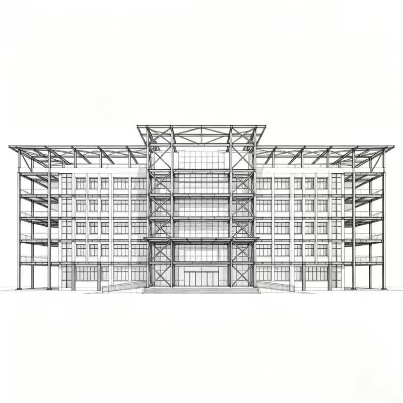 Lightweight Modern Modular Steel Structure School Prefabricated Durable School Building for Classroom