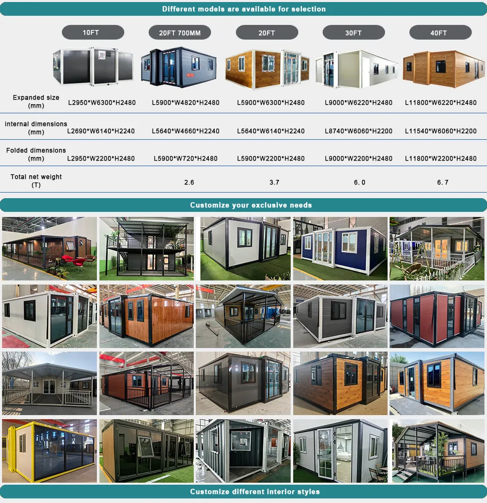 Mobile Modular Ready Prefab Modern Expandable Container House