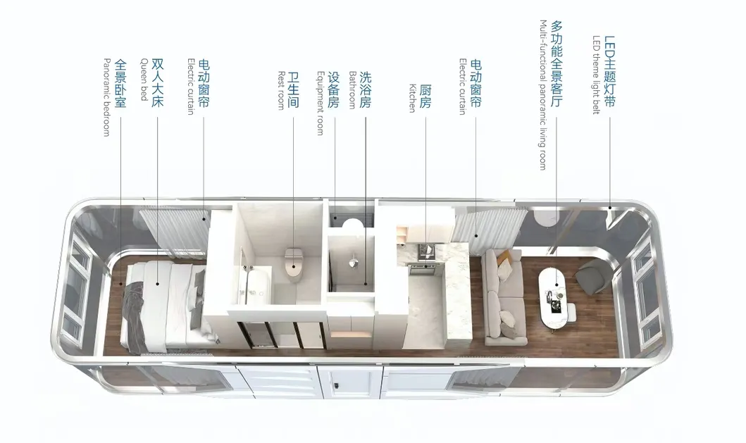 Modular Outdoor Space Capsule House Factory Price Fashion Modern Mobile Hotel Tiny Apple House Prefabricated Steel Structure Cabin with Bedroom Prefab House