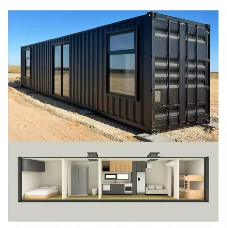 Prefab Fast Build Prefab House 10FT 20FT 40FT Modular Folding Container Hotel House Small Tiny Container House Home Office