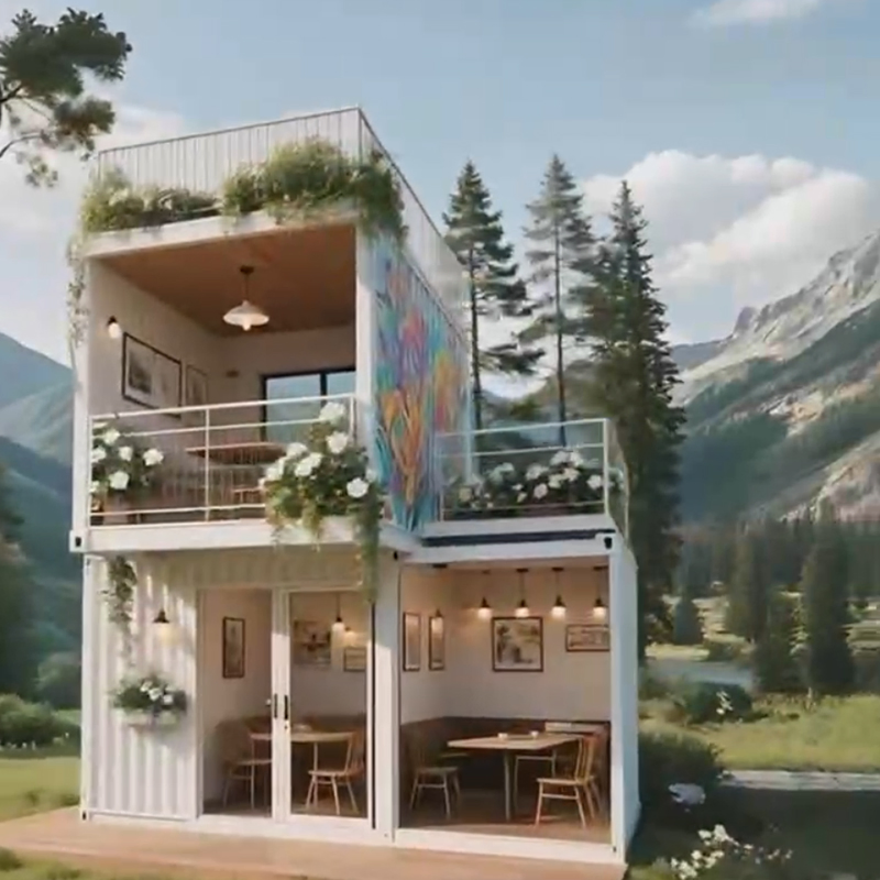 Modern Prefabricated Modular Container Villa with Sustainable Living Features Mobile Homes