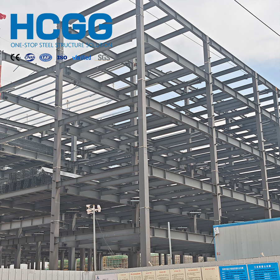 Modular Prefabricated Multi-Story Steel Structure Building Q355 Industrial Park and Commercial Office Bank Hotel Construction