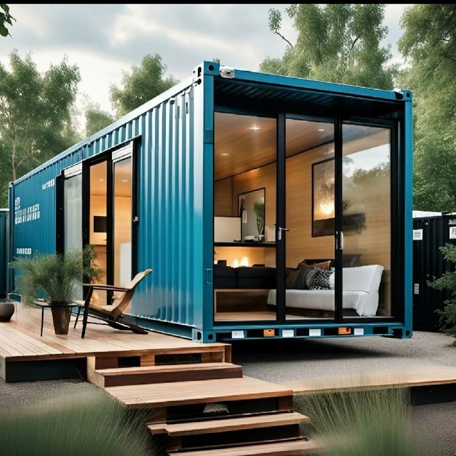 Factory Supply Customized 20 FT 40ft Steel Outdoor Coffee Shop Hotel Office Building Prefabricated Container Homes House