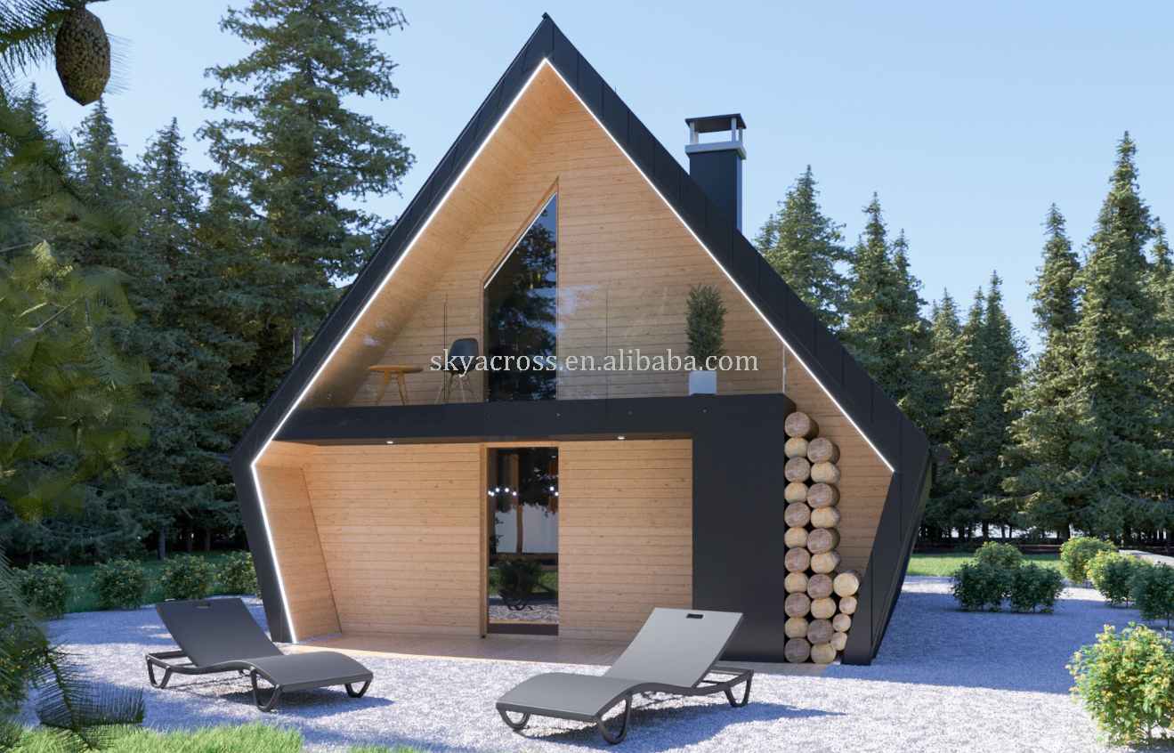 Modern Two-Storey Luxury Villa Beautiful Triangle House With Luxurious Decoration Style Light Steel Villa House Container House