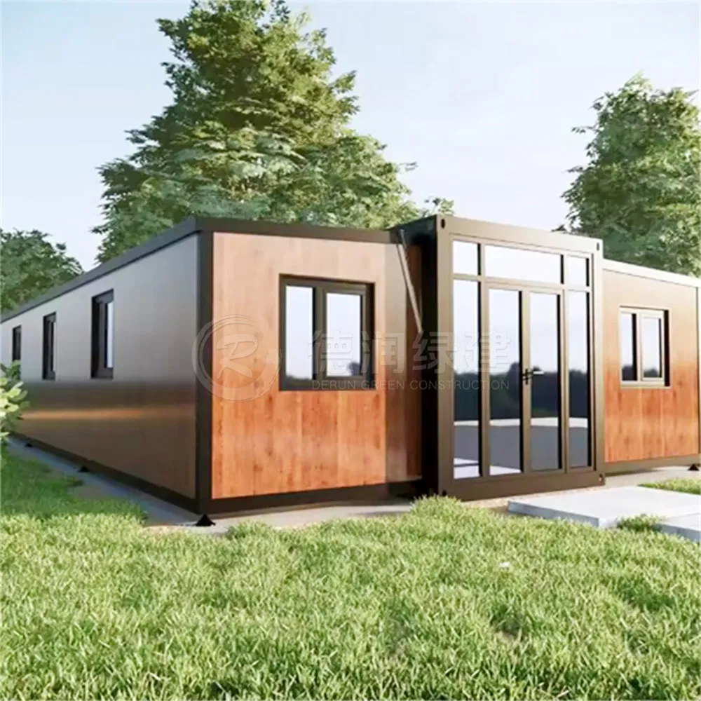 40FT Expandable Container House 2 Bedroom Modular Prefab Home for Backyard Office