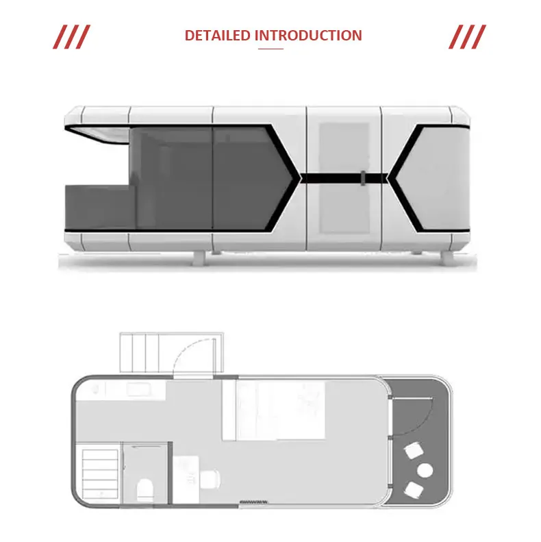 Luxury Movable Prefabricated Container Space Capsule Customizable Mobile Residences Container House Mobile Home Modular Space Capsule House