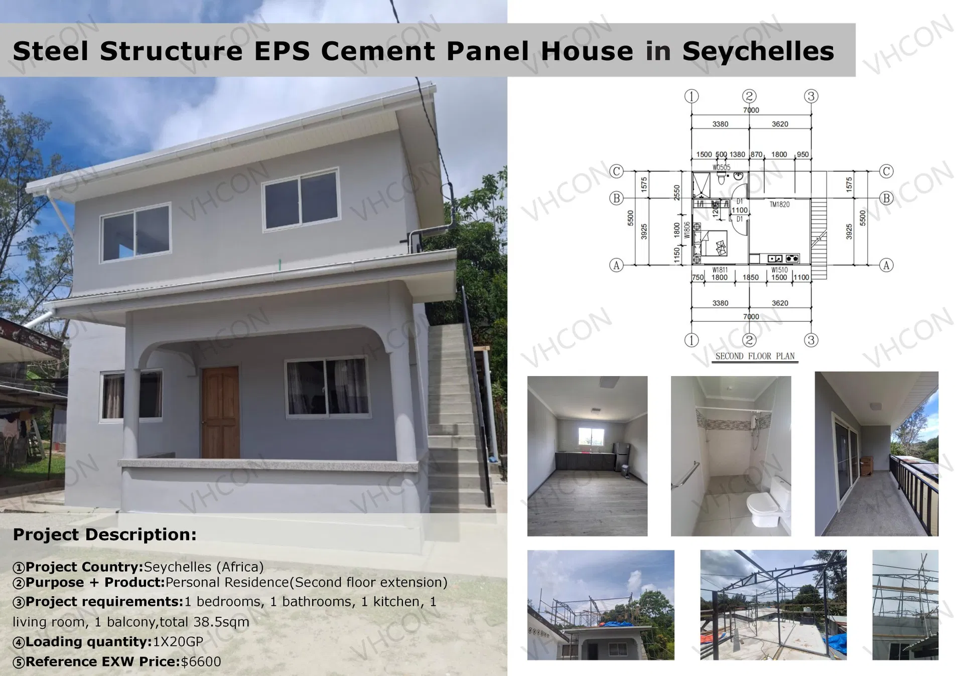 Rapid Build Pre-Engineered Modular House Prefabricated Light Steel Villa