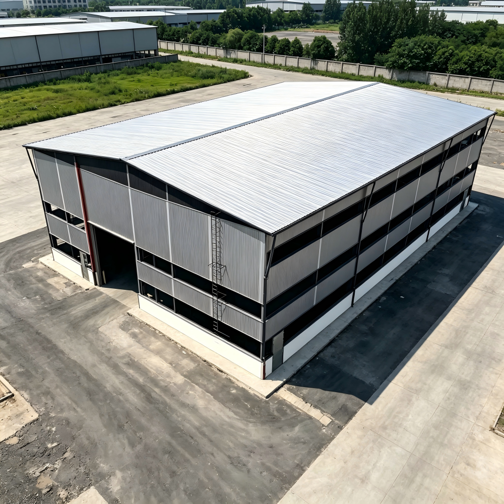 Earthquake Resistant And Windproof Industrial Steel Structure Warehouse Prefabricated Metal Building For Logistics Center