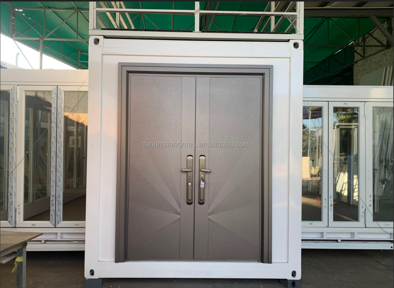 20-Foot Prefab Shipping Container House Expandable Steel Modular Cabin Slide-Out Feature Shop Commercial Use Malls