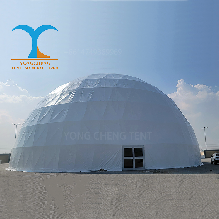 Big 6m Waterproof PVC Luxury Prefab Transparent Geodesic Dome Tent House Four-Season Desert Party Glamping Tent For Sale