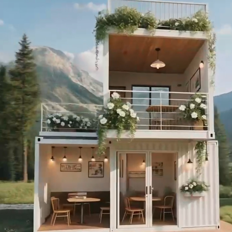 Modern Prefabricated Modular Container Villa with Sustainable Living Features Mobile Homes