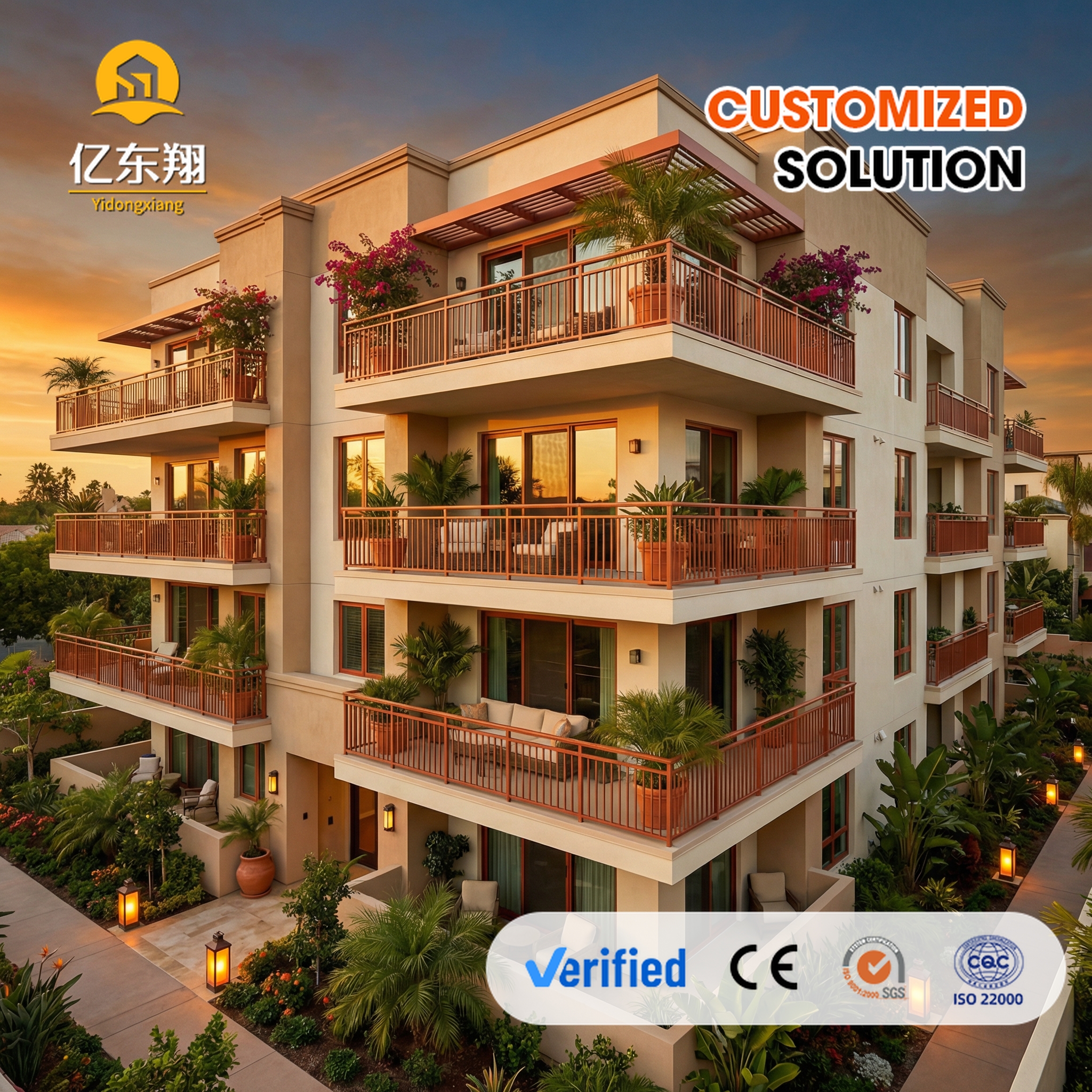 4-Story High Strength Galvanized Steel Structure Apartment Building Prefabricated Modular Construction For Student Dormitory