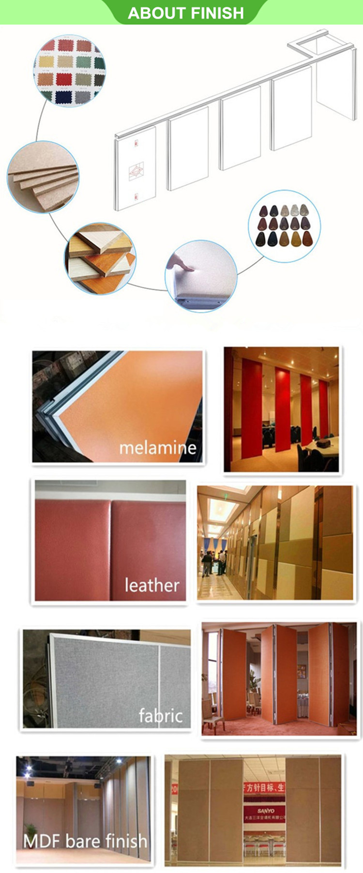 Finish options and accessories