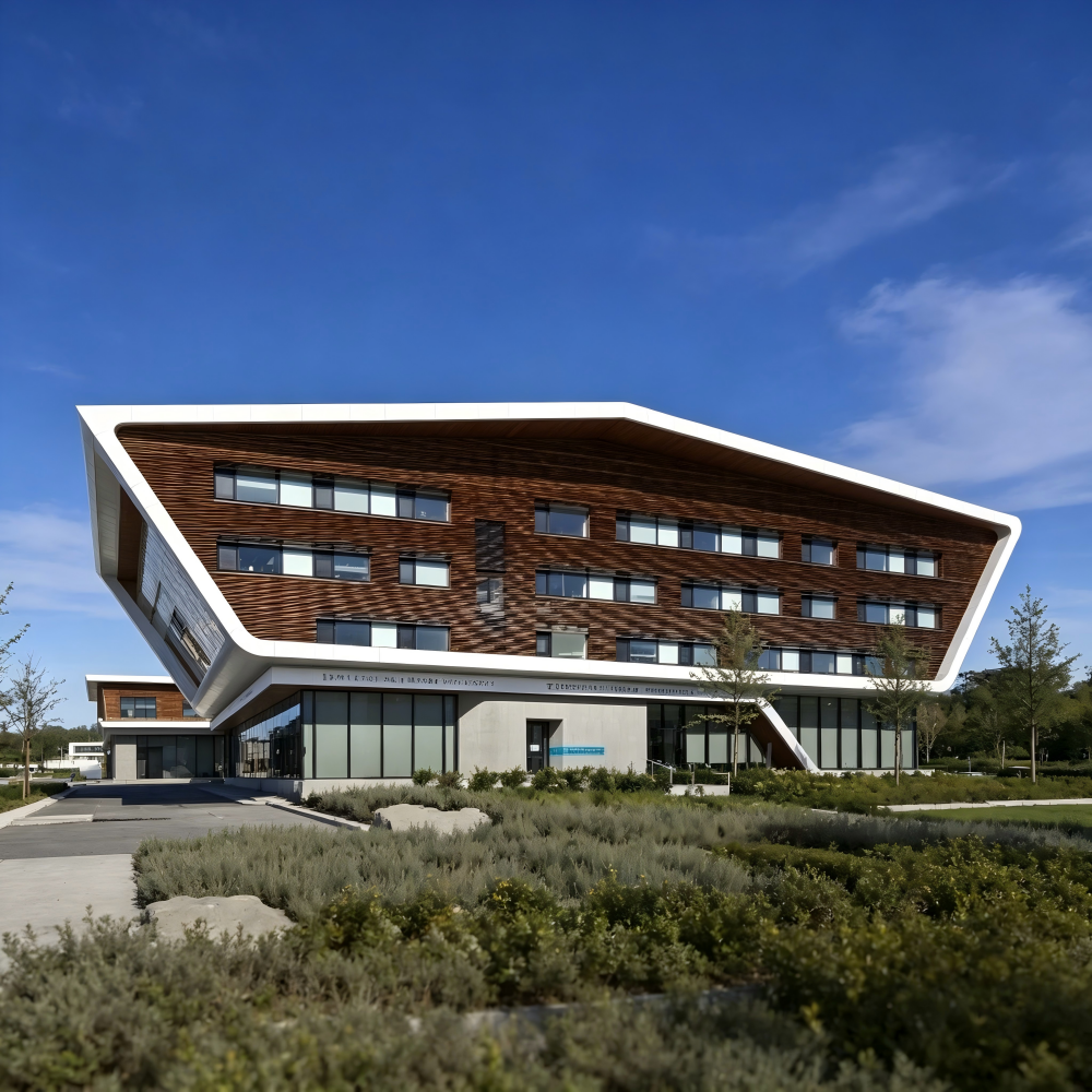 Corporate Office Building Prefab Multi-level Steel Frame Building Fire Resistance High Wind Resistance Custom Size For Office