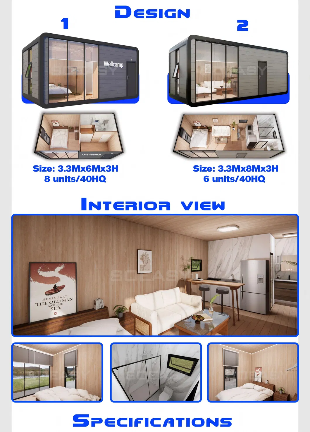 Living Portable Container Mobile House Modular Apple Cabin