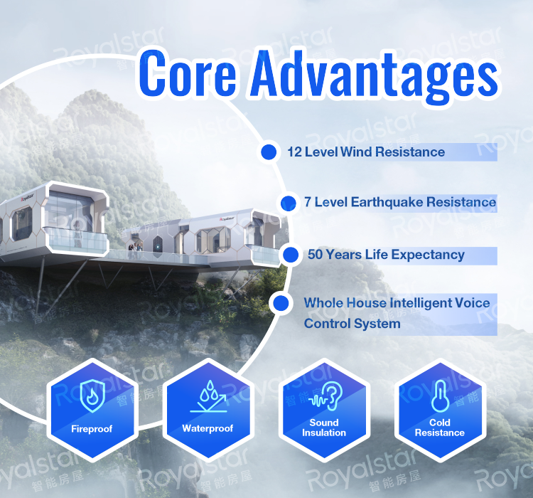 Outdoor Eco-Capsule House Pods Prefabricated Modular Space Capsule Rooms Cabin Container