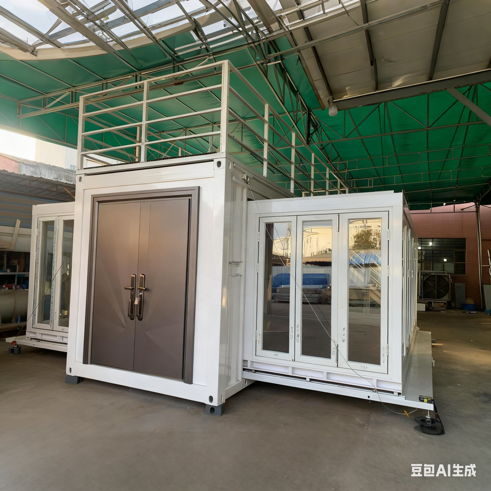 Landmae Homes 20-Foot Prefab Shipping Container House Expandable Steel Modular Cabin Slide-Out Feature Shop Commercial Use Malls