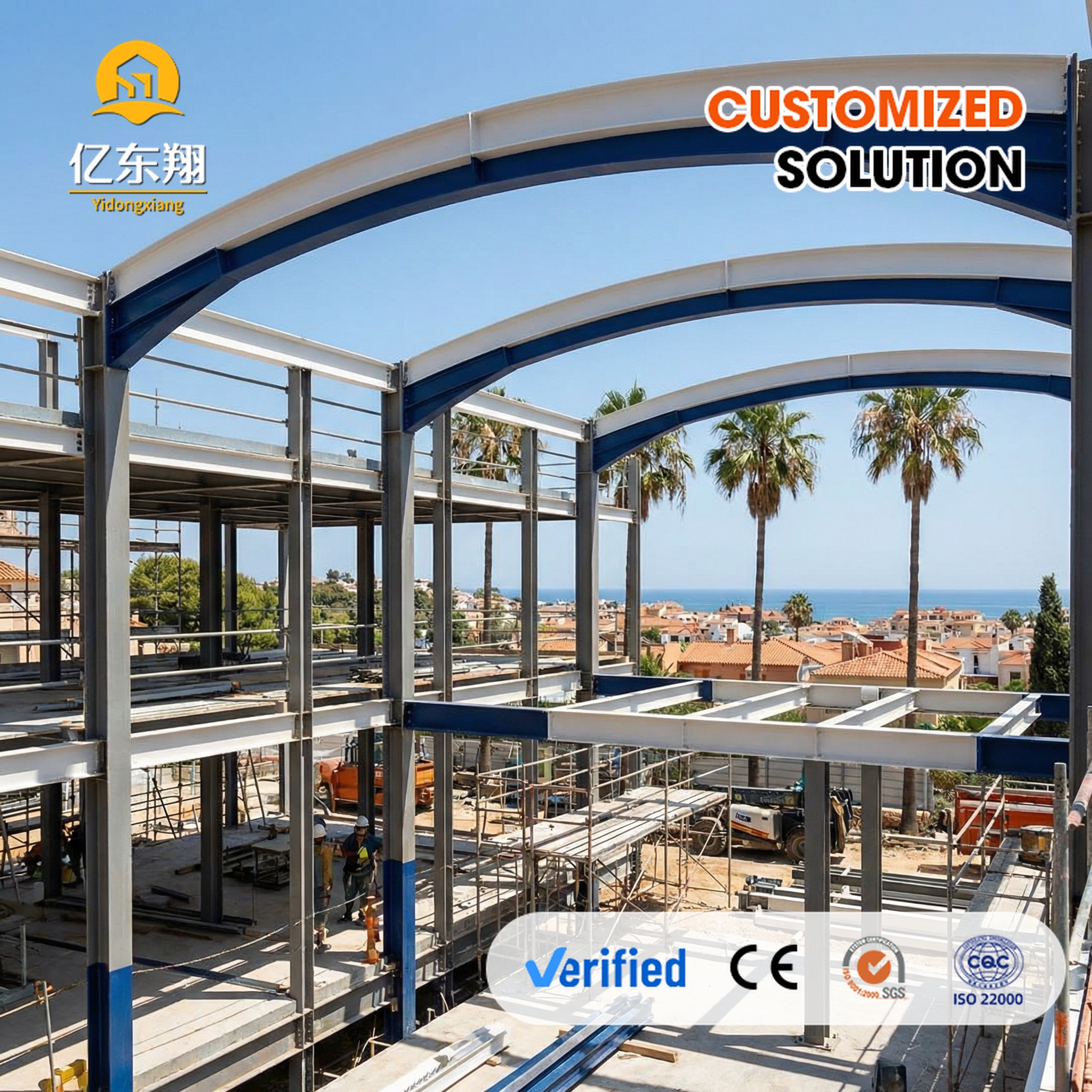 Modern Design Prefabricated Multi-story Steel Structure Apartment For Affordable Luxury Housing Development Project