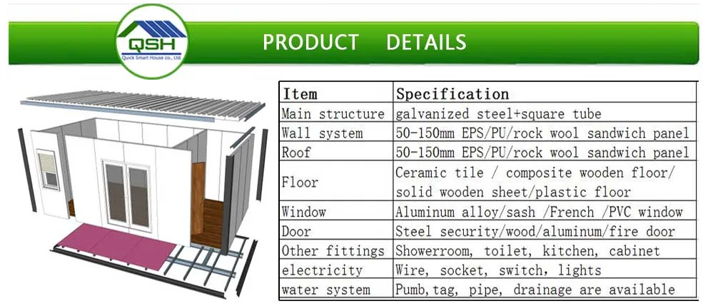 Prefabricated Tiny Home Interior Layout
