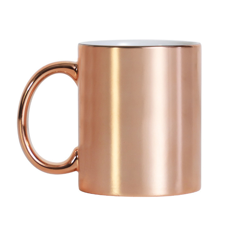 Premium Electroplated Metal Mug 11oz with Luxury Metallic Finish Ideal for Corporate Gifts and Modern Drinkware Collections