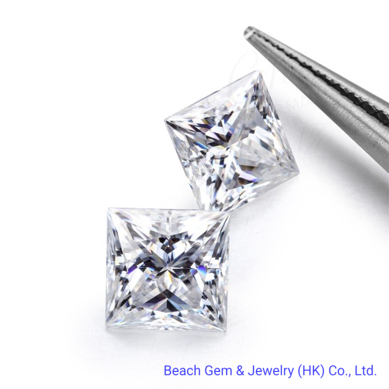 Princess Cut Loose Moissanite Gemstone for Jewelry Setting