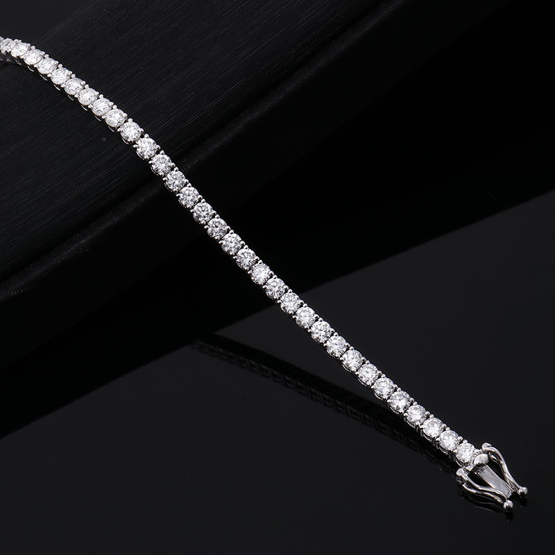 Customized Men Women Tennis Bracelet with 18K Gold 4mm Lab Grown Diamond