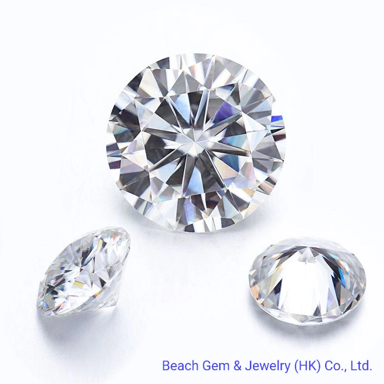 White Color Def Round Shape Loose Moissanite with Gra Certificate for Jewelry Setting