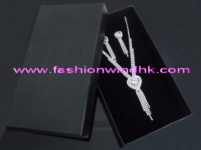 Luxury Fashion Pendant Bridal Pearl Chained Necklace Jewelry Sets Huge Diamonds