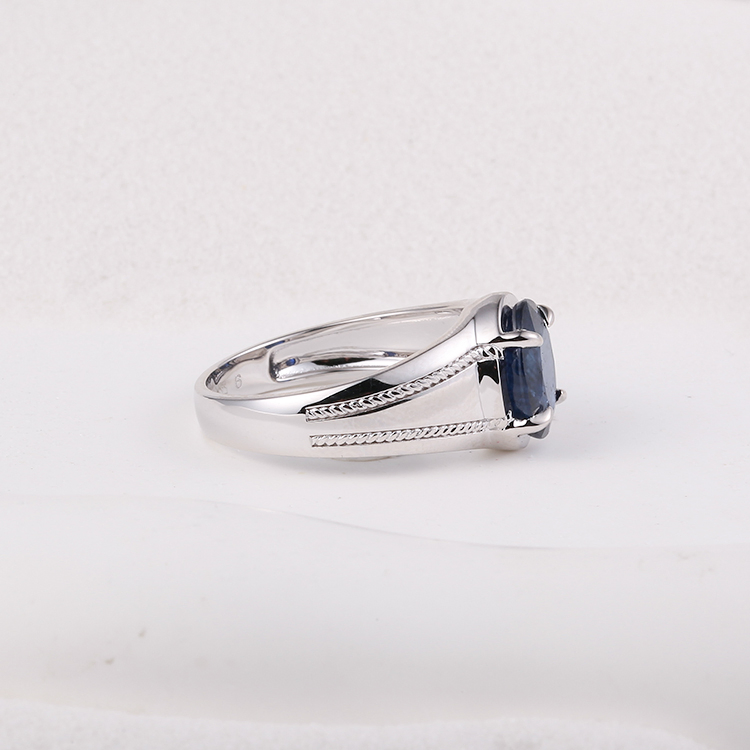 Wedding Engagement 2023 Trendy Men's Jewellery Factory Wholesale 925 Sterling Silver CZ Diamond Moissainte Fine Jewelry Ring