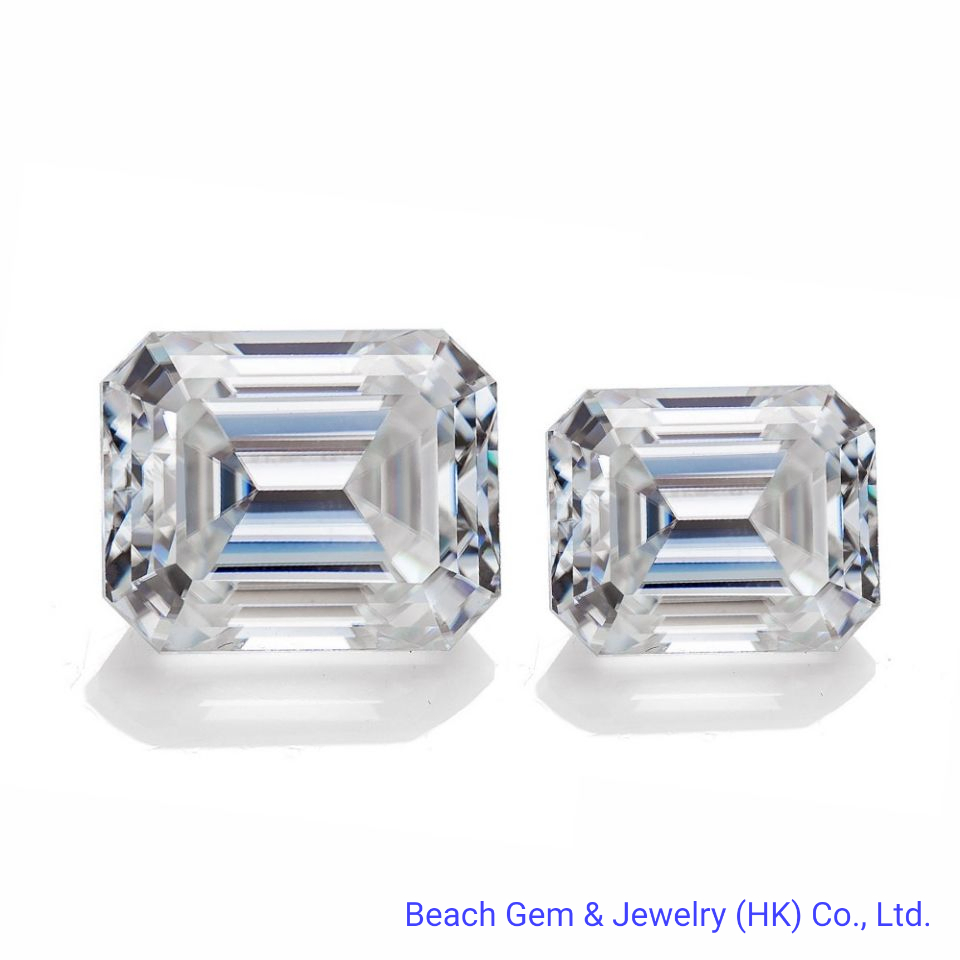 White Octagon Shape Loose Moissanite for Jewelry Ring