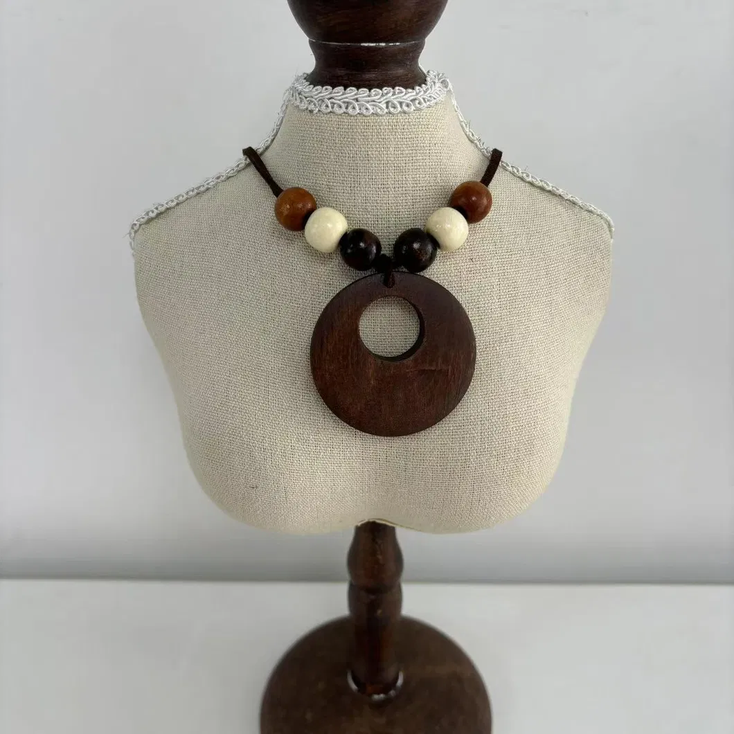 Wooden Chain Women's Retro Art Long Sweater Necklace