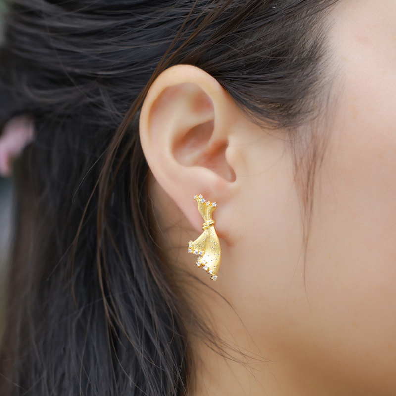 Gold Plated Sterling Silver Original Design Art Butterfly Open Ring Butterfly Necklace Women's Elegant Sets Jewelry