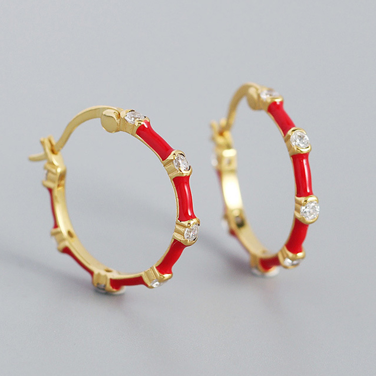 Wholesale Fashion Luxury Design High Quality Korean Style Bridal Earring Zircon 925 Sterling Silver Women Earrings Jewelry