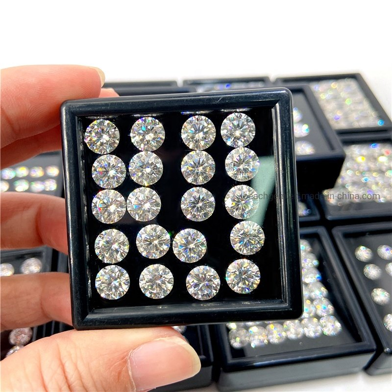 Factory Loose Moissanite Diamond Stones Round Brilliant Cut 1CT White Moissanite
