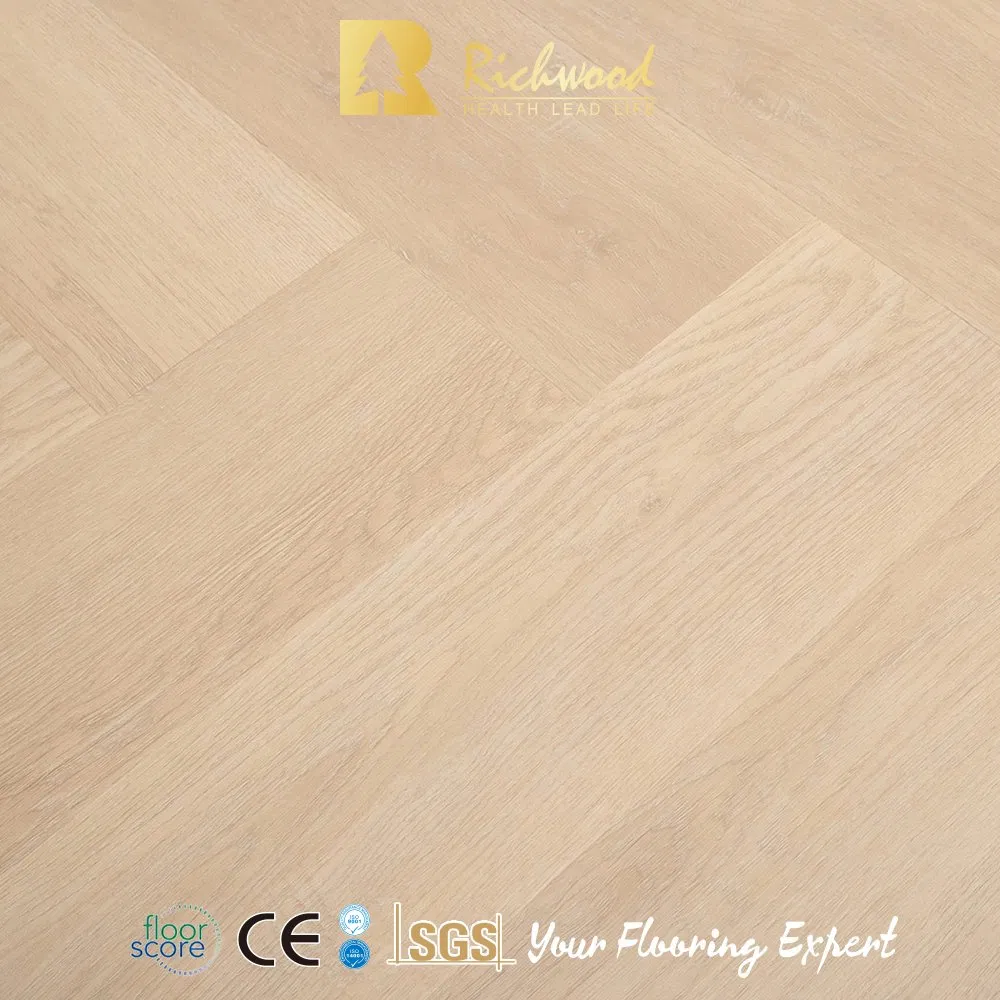 100% Waterproof Moisture-Proof Wood Plastic Herringbone Parquet Collection Luxury Rigid Core Vinyl Spc Plank Flooring for Bedroom
