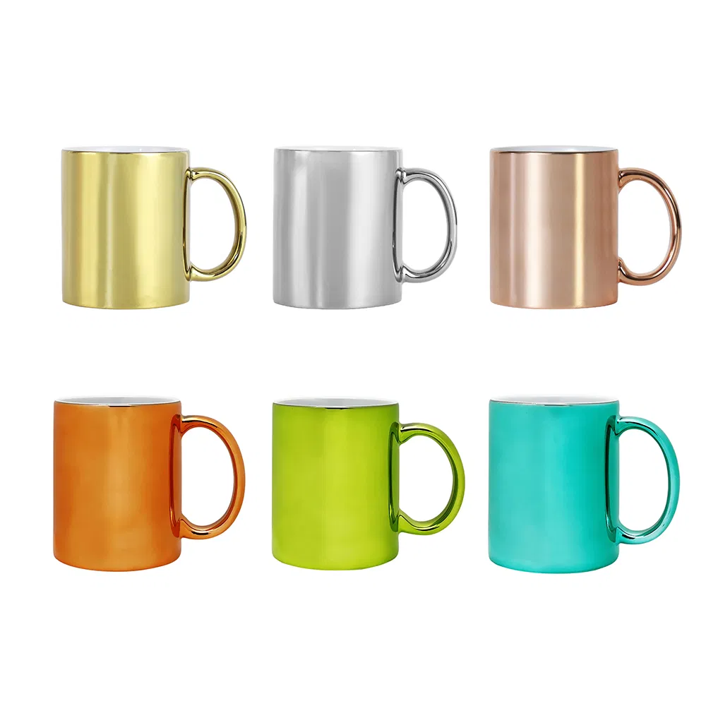 Premium Electroplated Metal Mug 11oz with Luxury Metallic Finish Ideal for Corporate Gifts and Modern Drinkware Collections