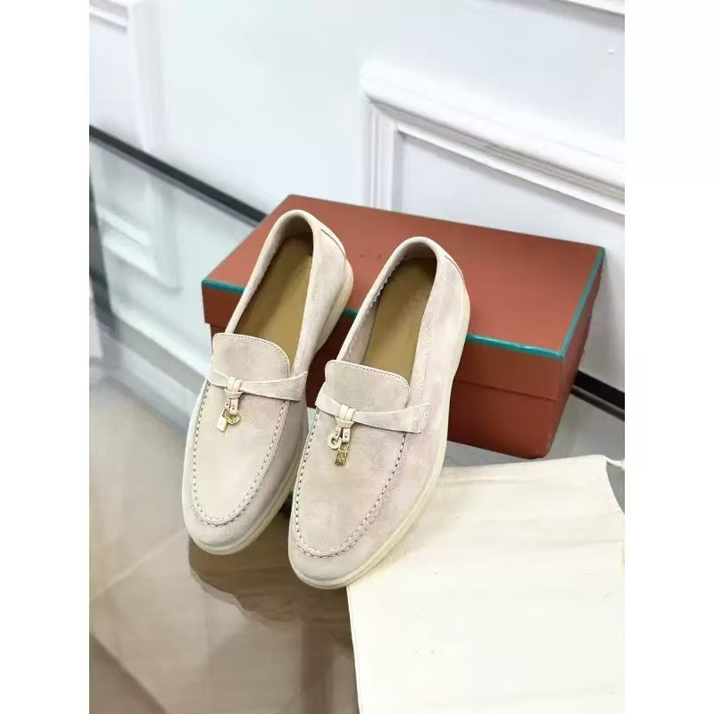 2026 Luxury Designer Collection, High-End Version, Cashmere and Leather Loafers, Couple Style, Lorolies Pianoly Footwear